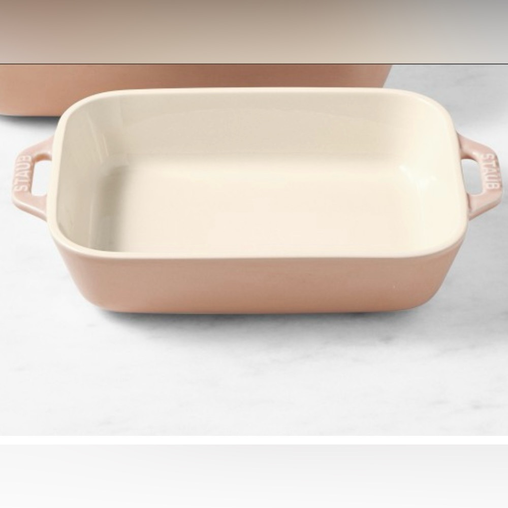 NWT Staub light pink small baking dish
